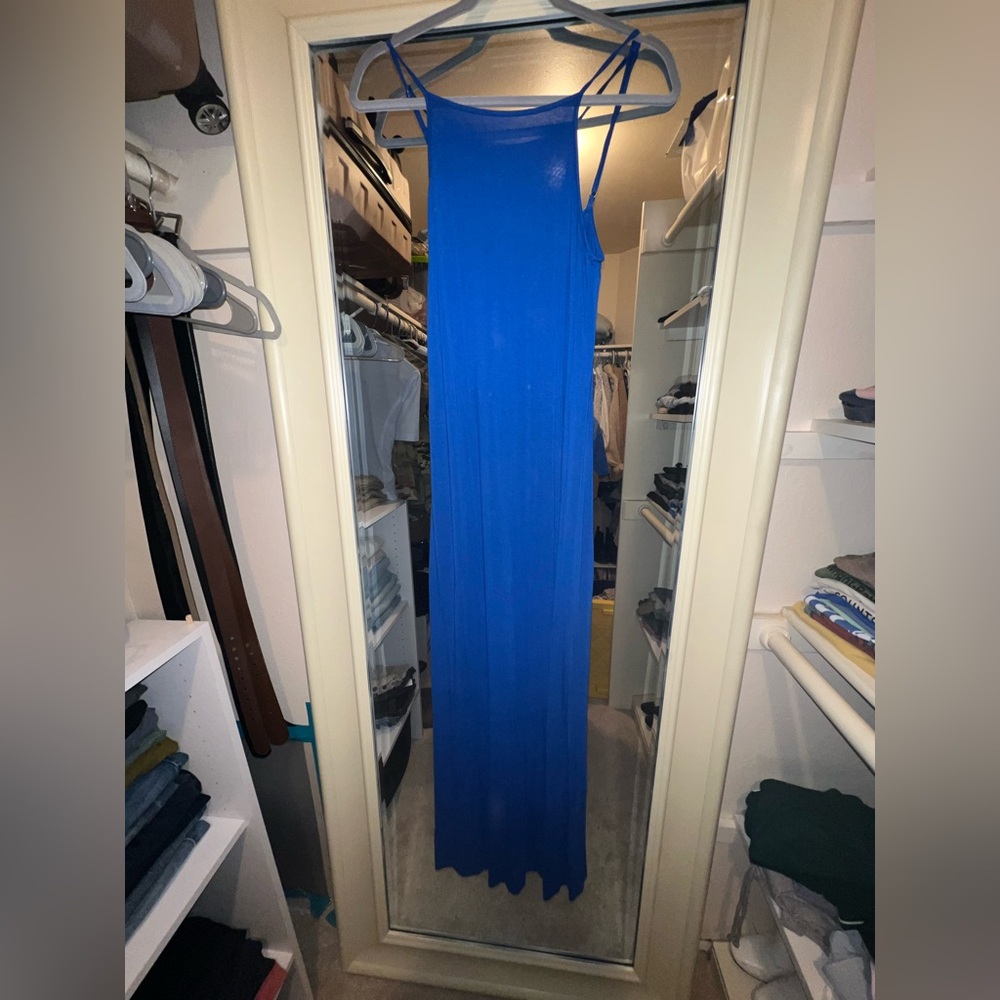 Elegant Blue Maxi Dress